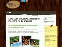 Tablet Screenshot of kanu-lahn-dill.de
